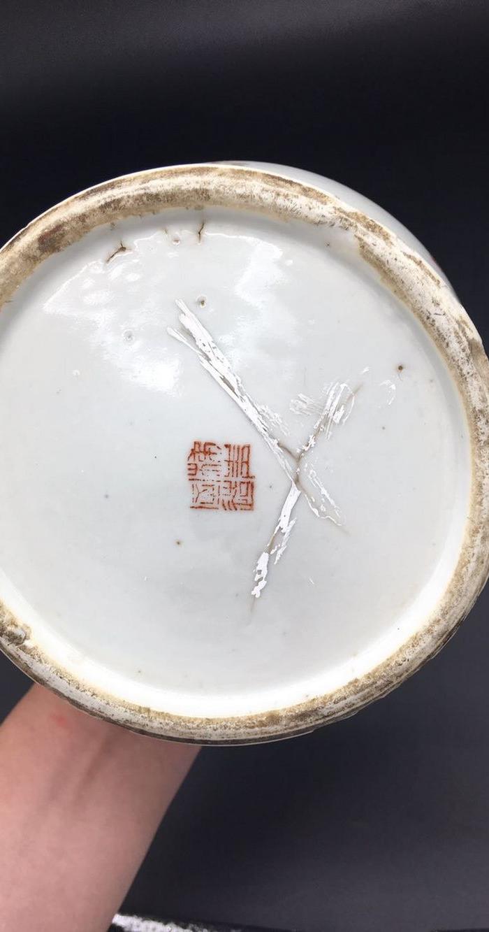 民国张子英款花鸟罐_华夏古玩城_华夏收藏网