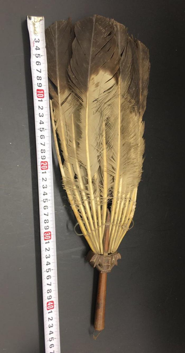 清代老黄杨木鹅毛扇