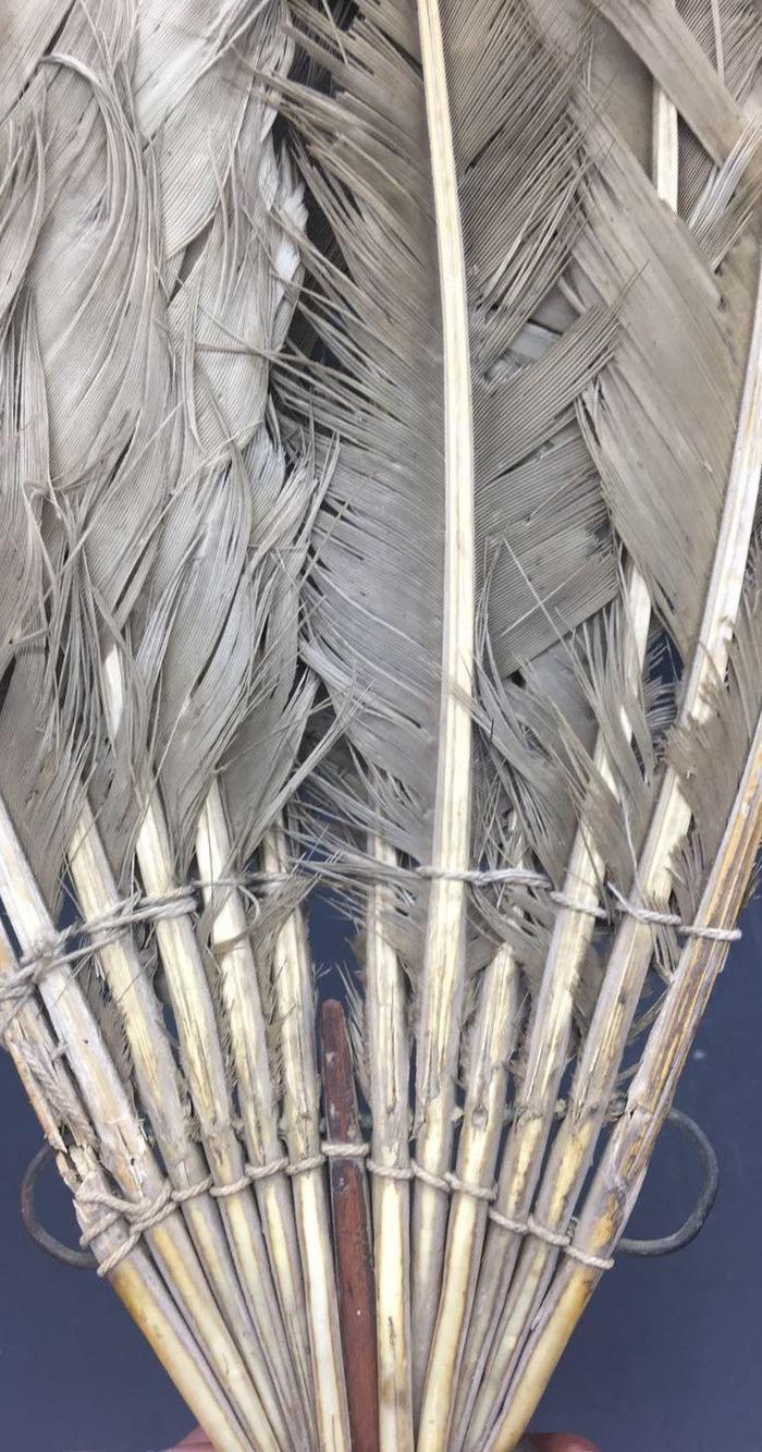 清代老黄杨木鹅毛扇