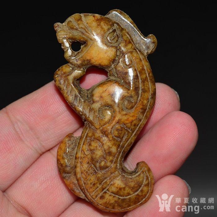 和田玉黄玉黑皮土沁饕餮螭龙