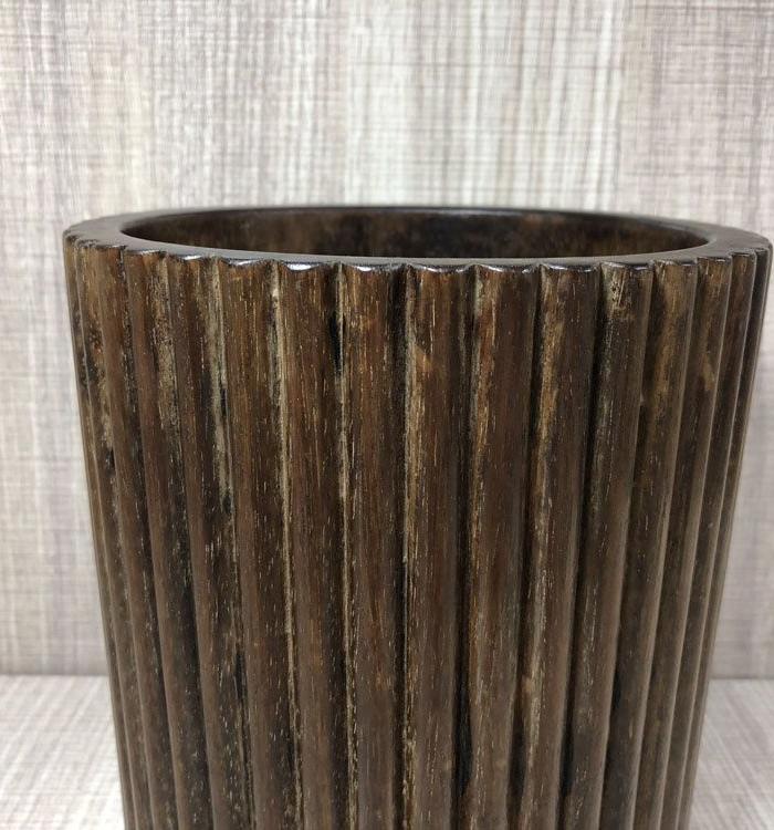 清代黄花梨瓜棱口笔筒黄花梨老笔筒文房