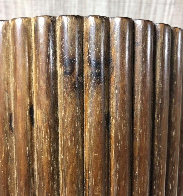 清代黄花梨瓜棱口笔筒黄花梨老笔筒文房