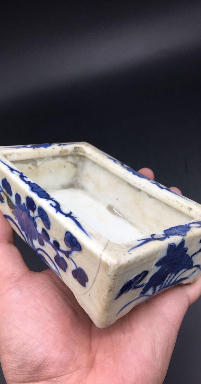 清代青花水仙盆