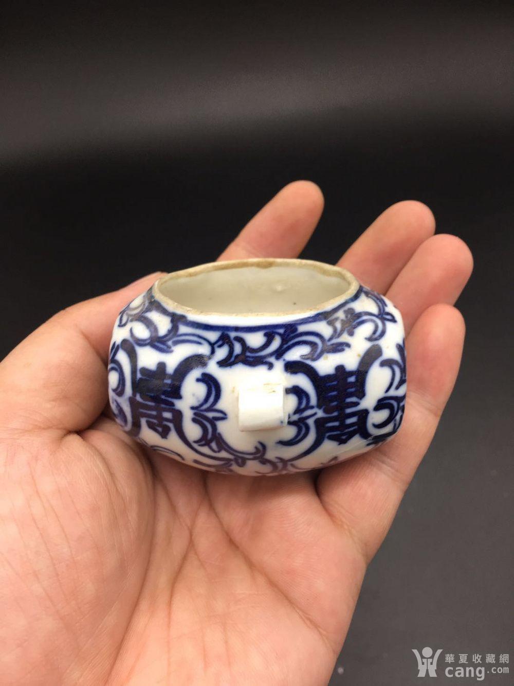 清代青花鸟食罐