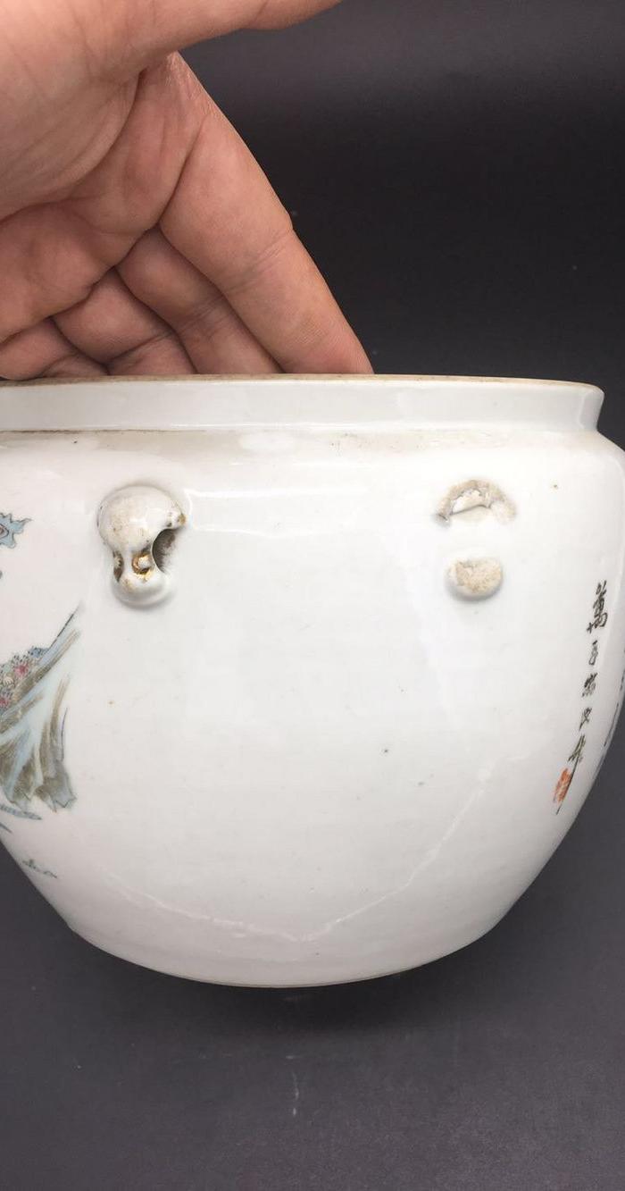 华夏古玩城 瓷器 其它 > 民国名家万松茂款郭子仪遇仙图罐