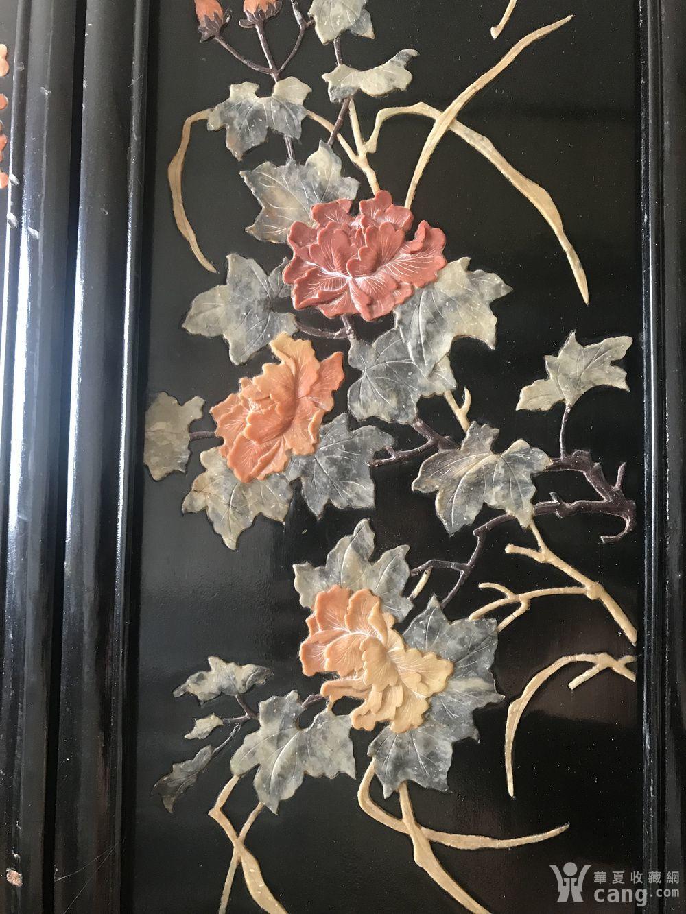 创汇时期 玉石镶嵌 屏风