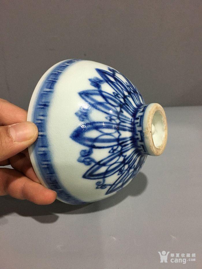 青花鸡心碗一对 明永乐