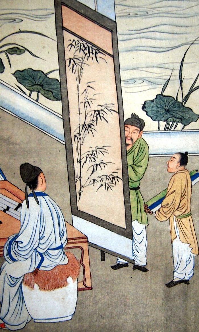 华夏古玩城 字画 古代 > 清代 佚名 《赏画图》