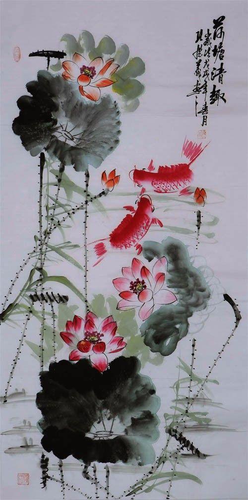 孔庆义 183 四尺竖幅荷花