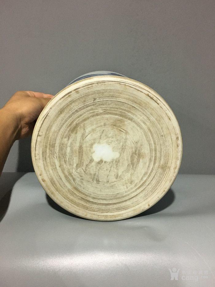 青花人物故事笔筒 崇祯