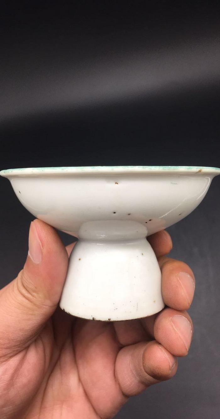 民国雪景高足杯