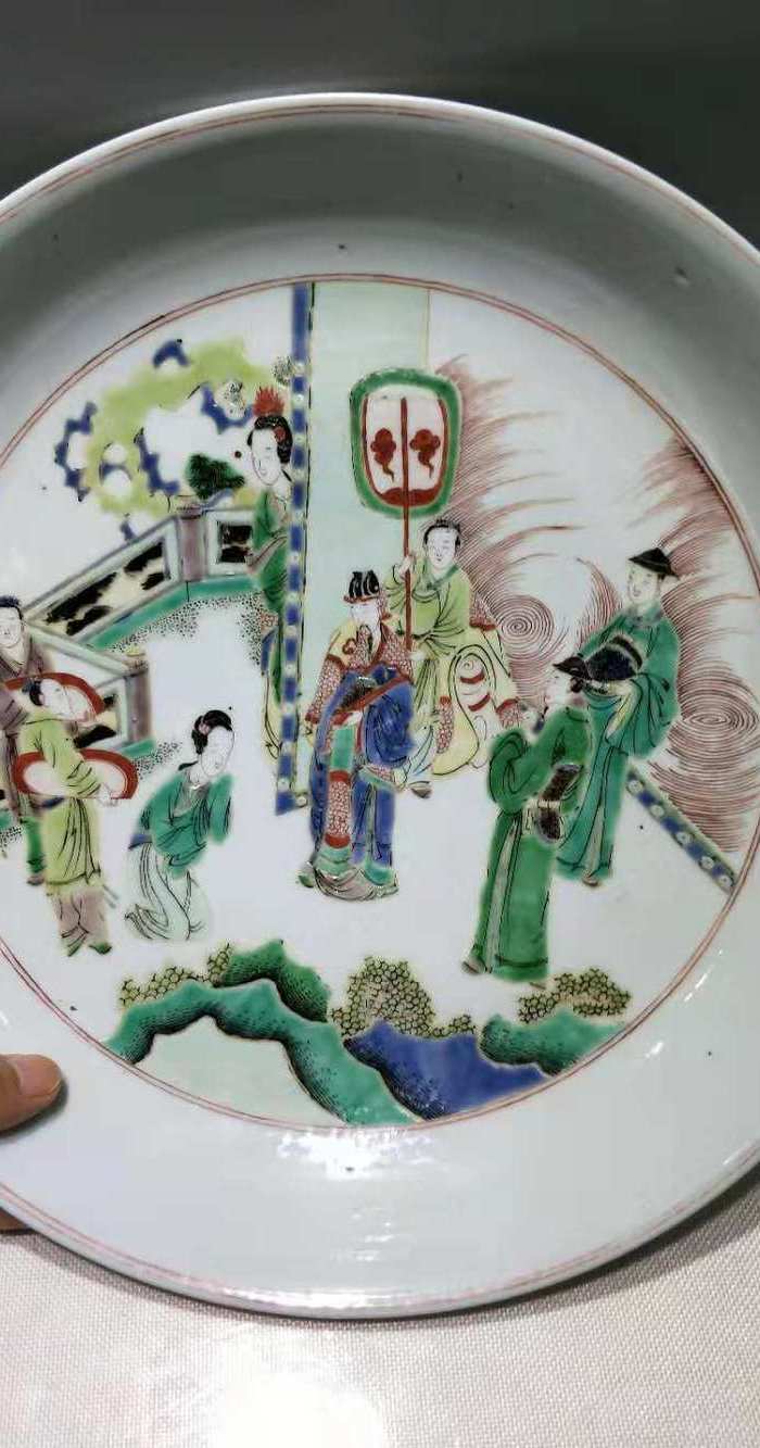 康熙五彩人物盘