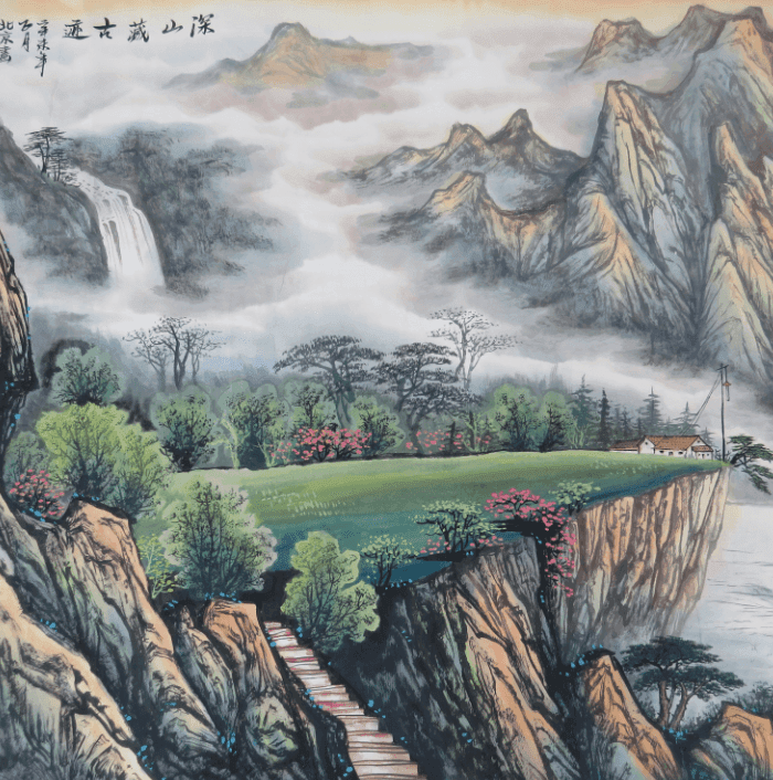李颖 大幅山水画