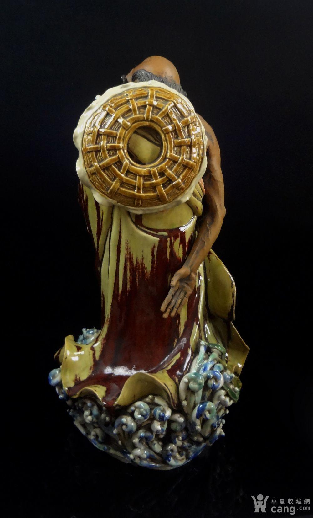石湾窑五彩达摩塑像