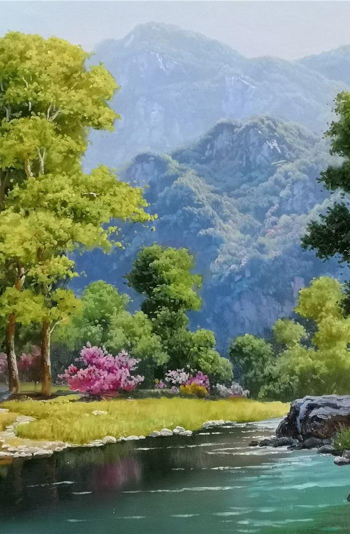 朝鲜功勋画家油画