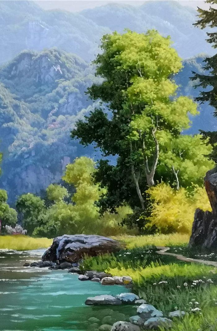 朝鲜功勋画家油画