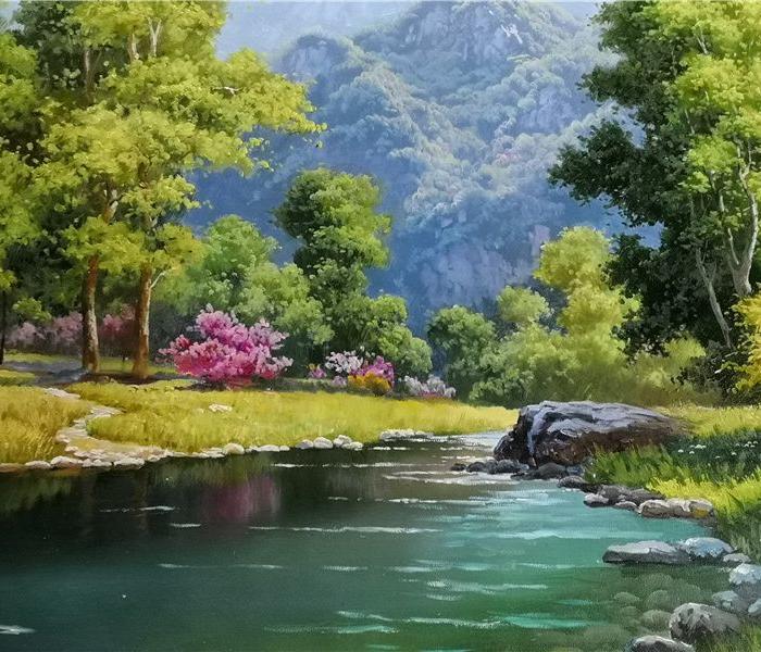 朝鲜功勋画家油画