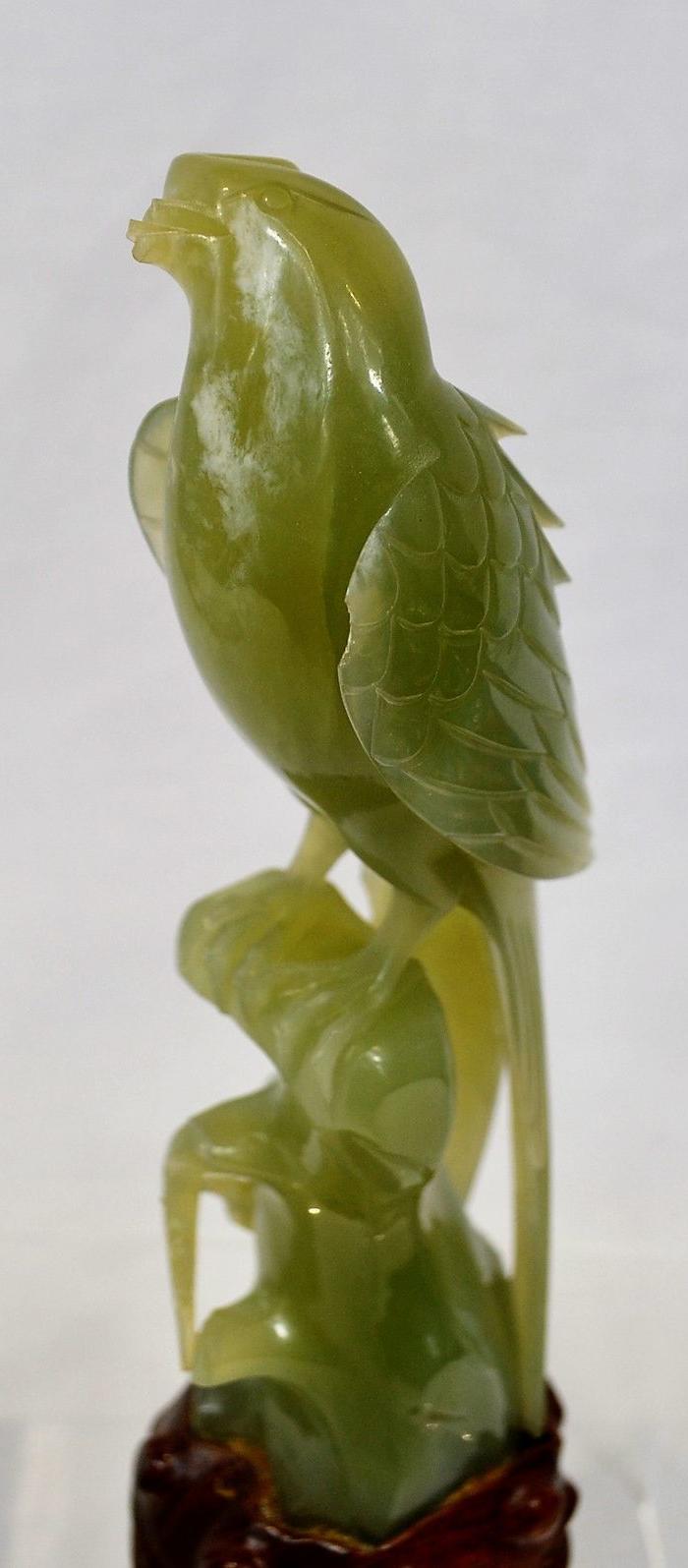 创汇期 玉鸟摆件