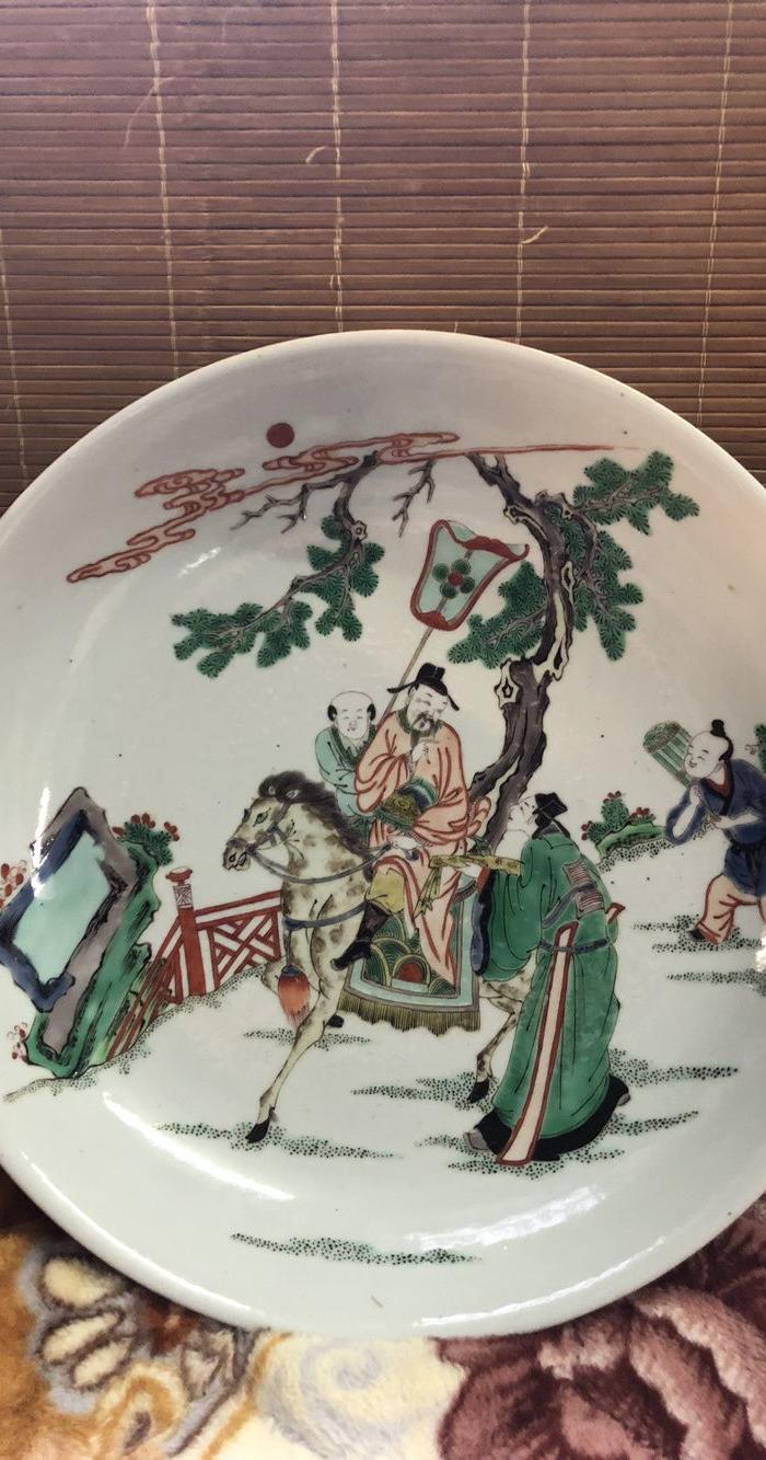 康熙五彩人物故事盘_华夏古玩城_华夏收藏网