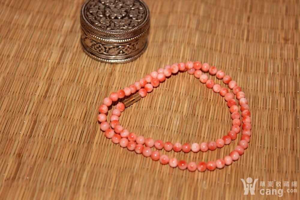 孩儿面天然珊瑚石珠项链