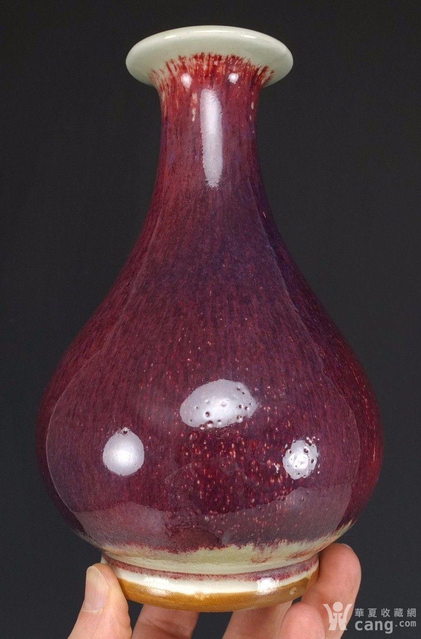 国外回流郎窑红 天球瓶