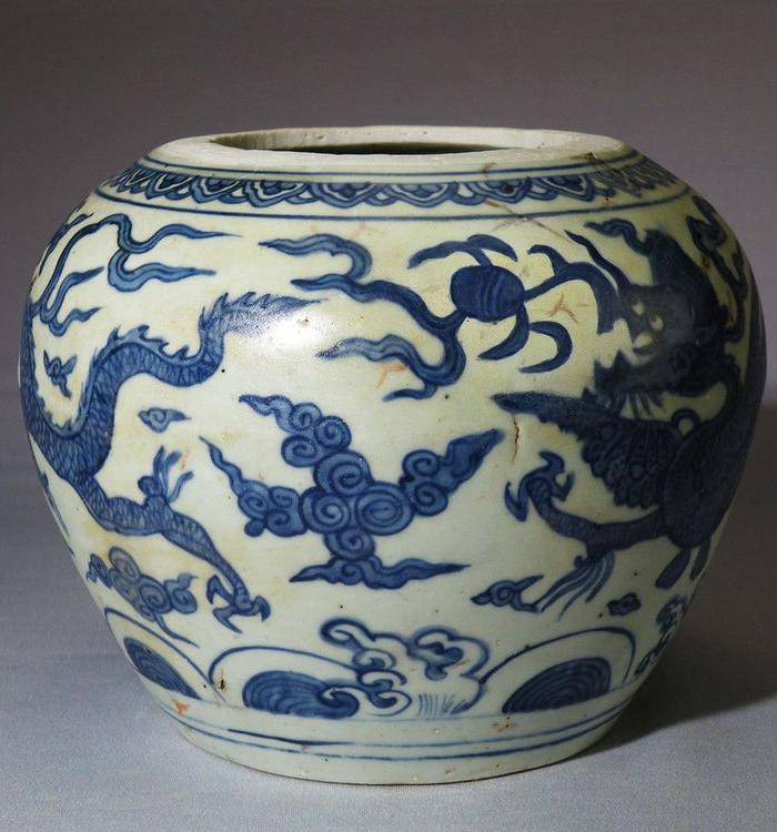 一口价!转行清仓出!嘉靖青花罐c1885