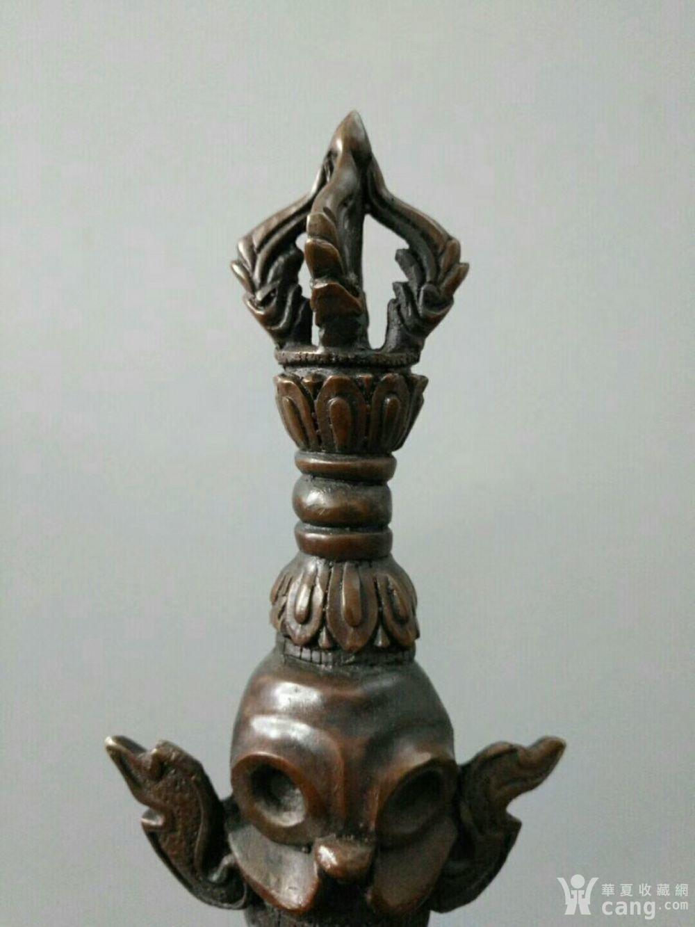 仿古工艺品 杂项 尼泊尔回流红铜藏传佛教法器 **橛 一件