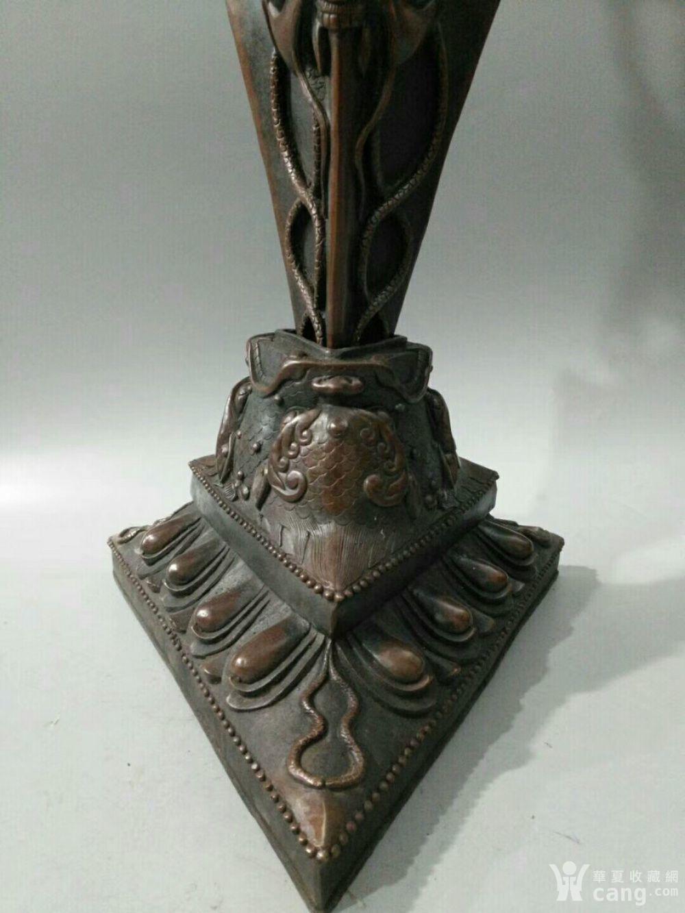 仿古工艺品 杂项 尼泊尔回流红铜藏传佛教法器 **橛 一件