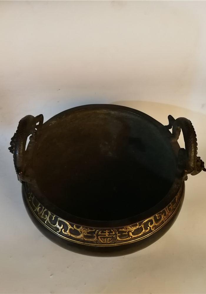 铜龙耳香炉_华夏古玩城_华夏收藏网