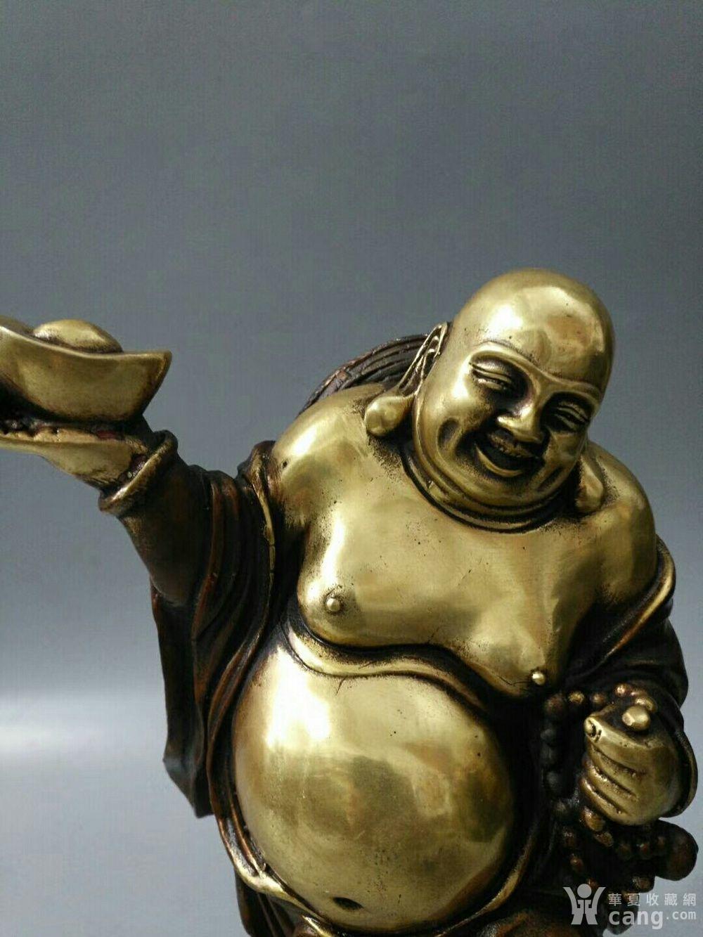 旧藏乾隆年制铜鎏金 弥勒佛 一尊