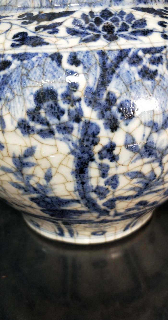 华夏古玩城 瓷器 其它 > 元青花开片萧何追韩信罐