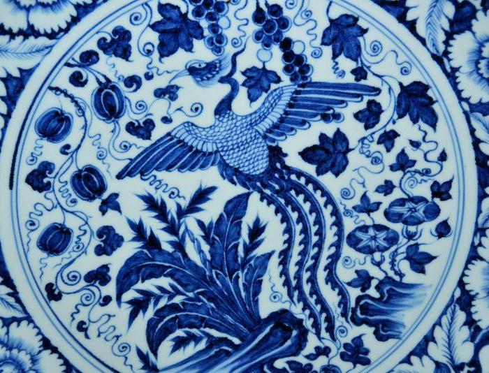 元青花凤穿花纹盘8 50