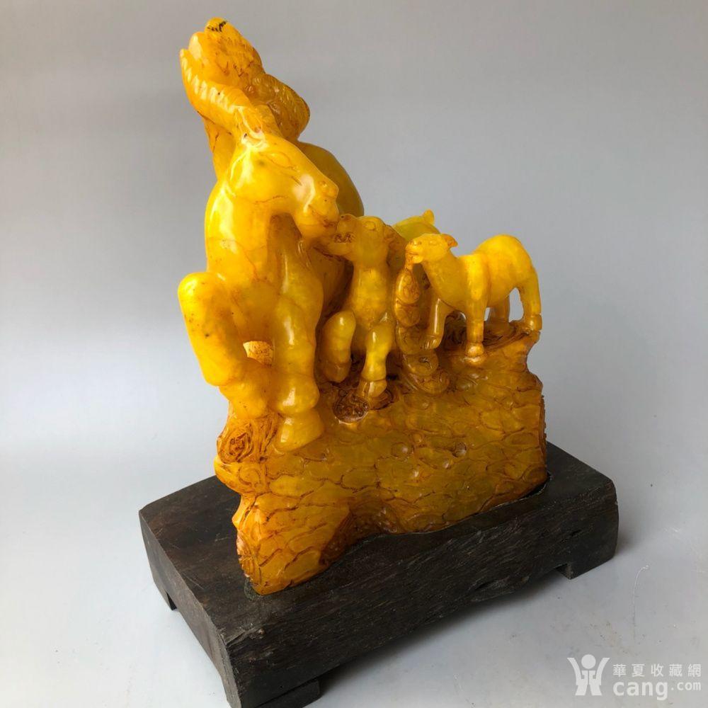 寿山石田黄《三羊开泰》印章摆件,重2510克