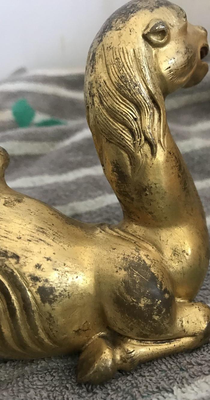 清代鎏金骆驼摆件