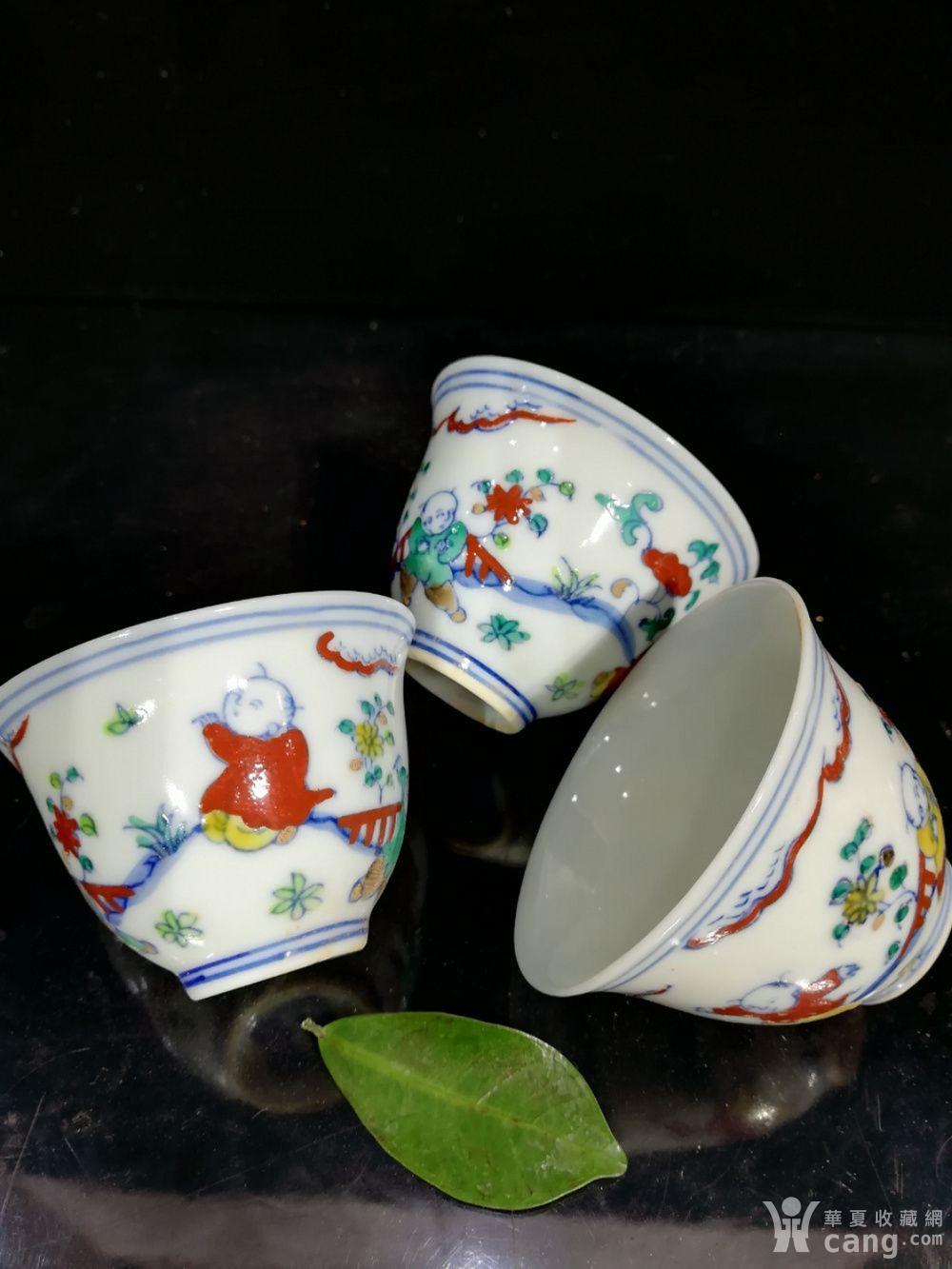 明成化斗彩婴戏图纹茶具