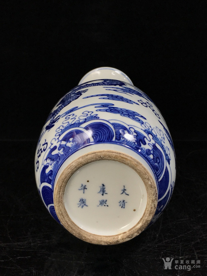 清康熙青花龙纹赏瓶31 12_华夏古玩城_华夏收藏网