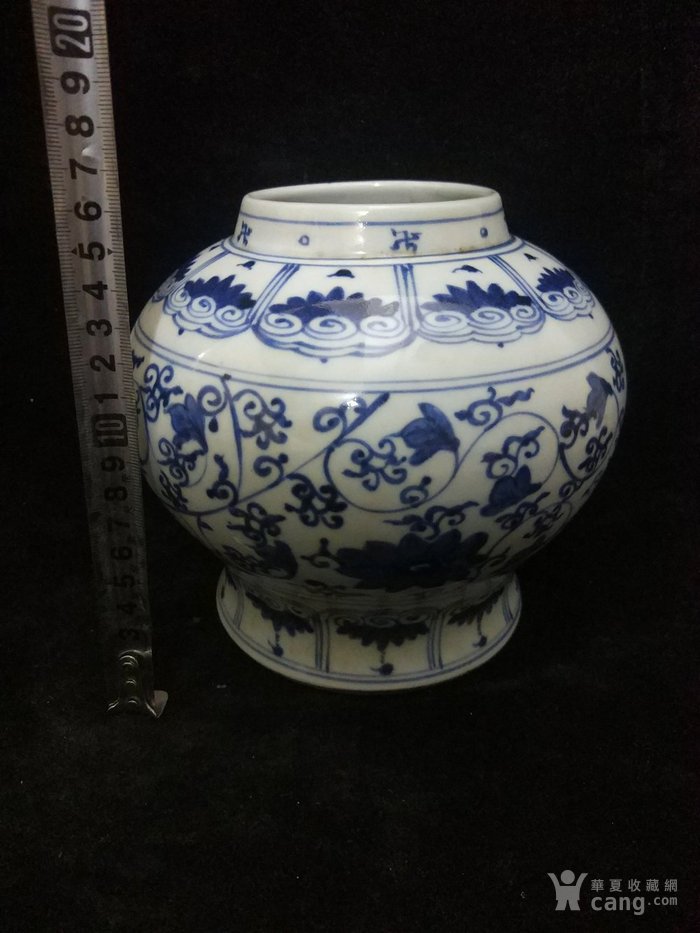 華夏古玩城 瓷器 其它 > 明代青花天字罐 描述