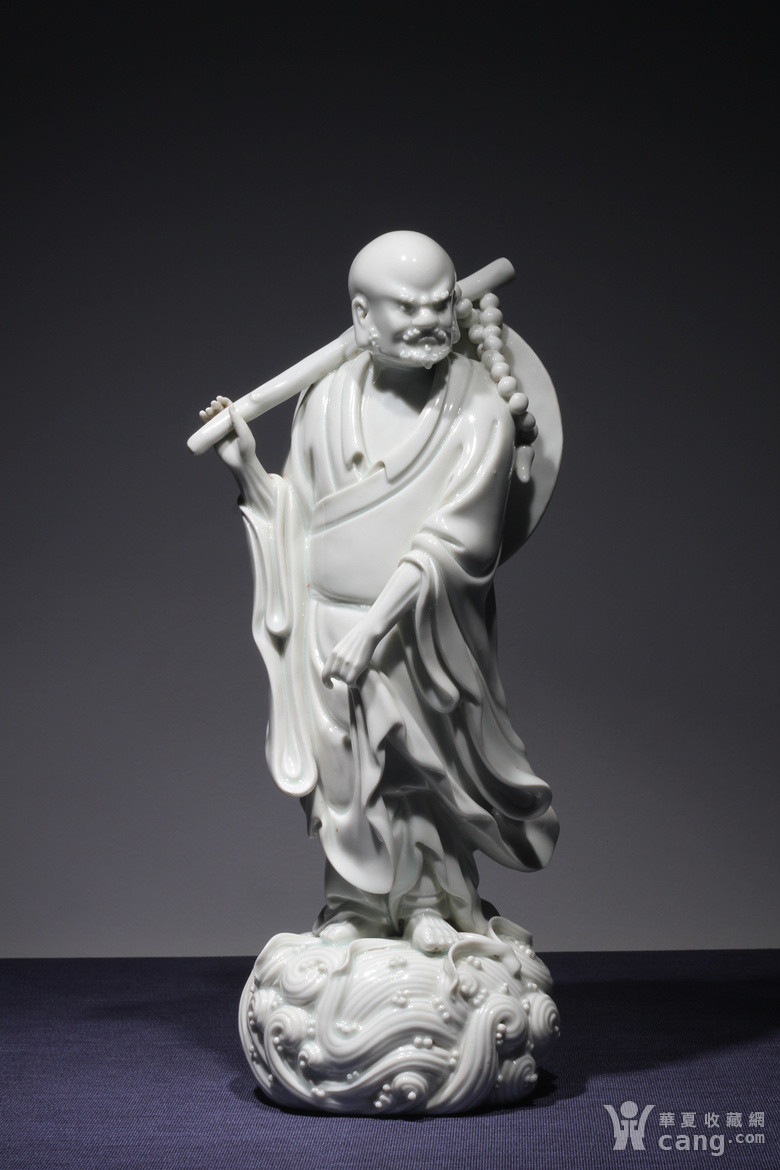 清.德化 博及渔人 达摩立像