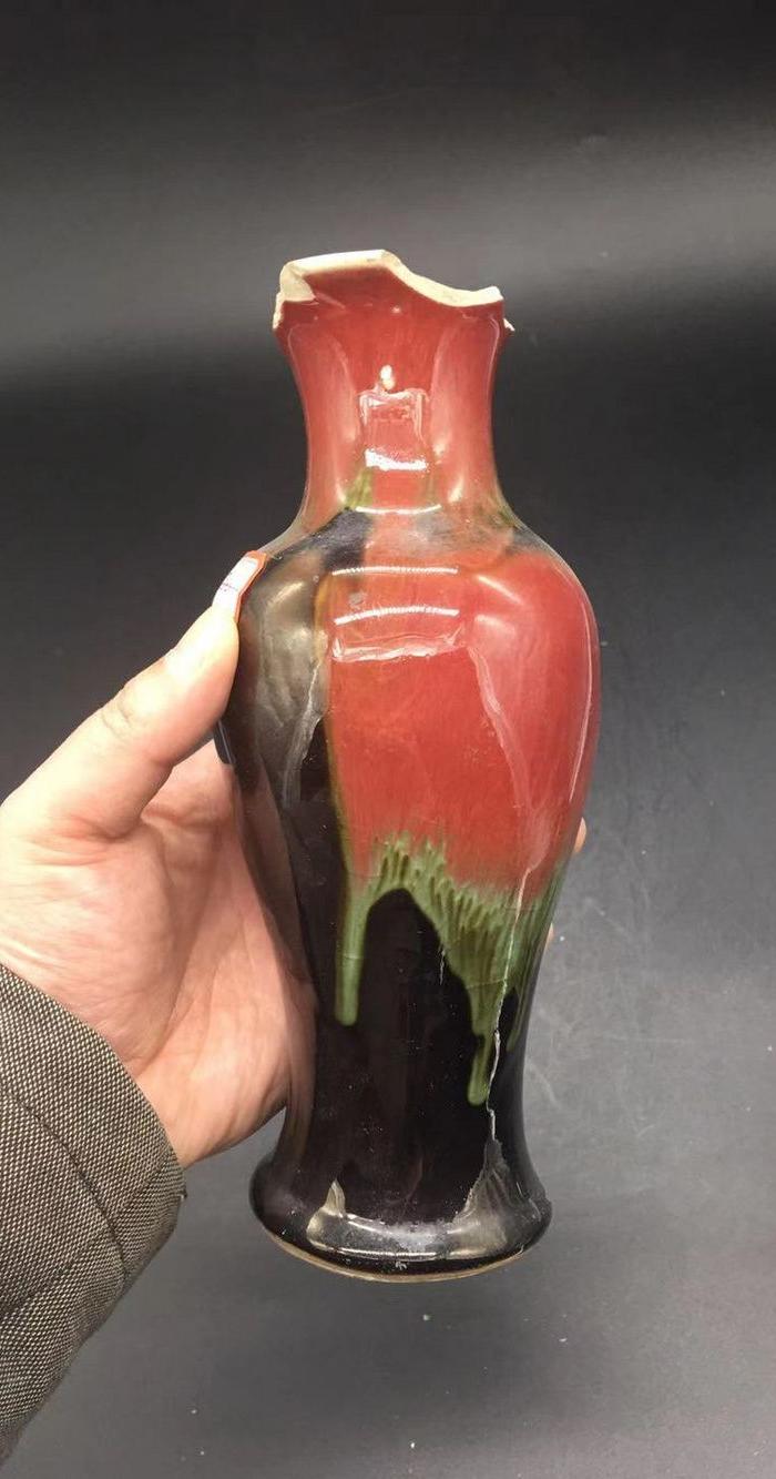 清代窑变釉观音瓶