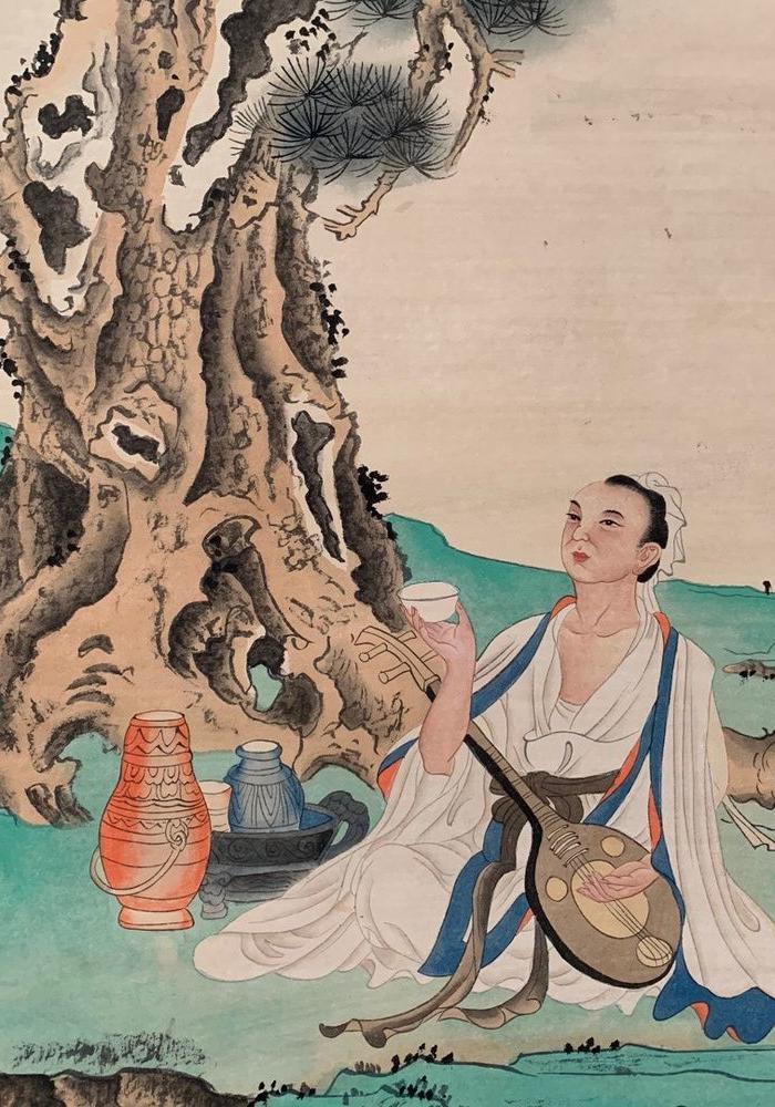 张大千 人物画 高仕图