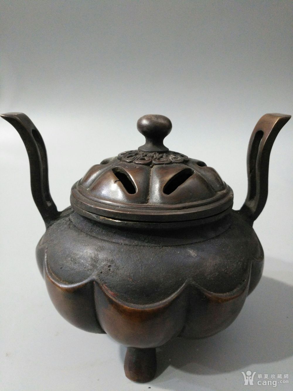 红铜云谷款 鼎炉熏香炉 一件