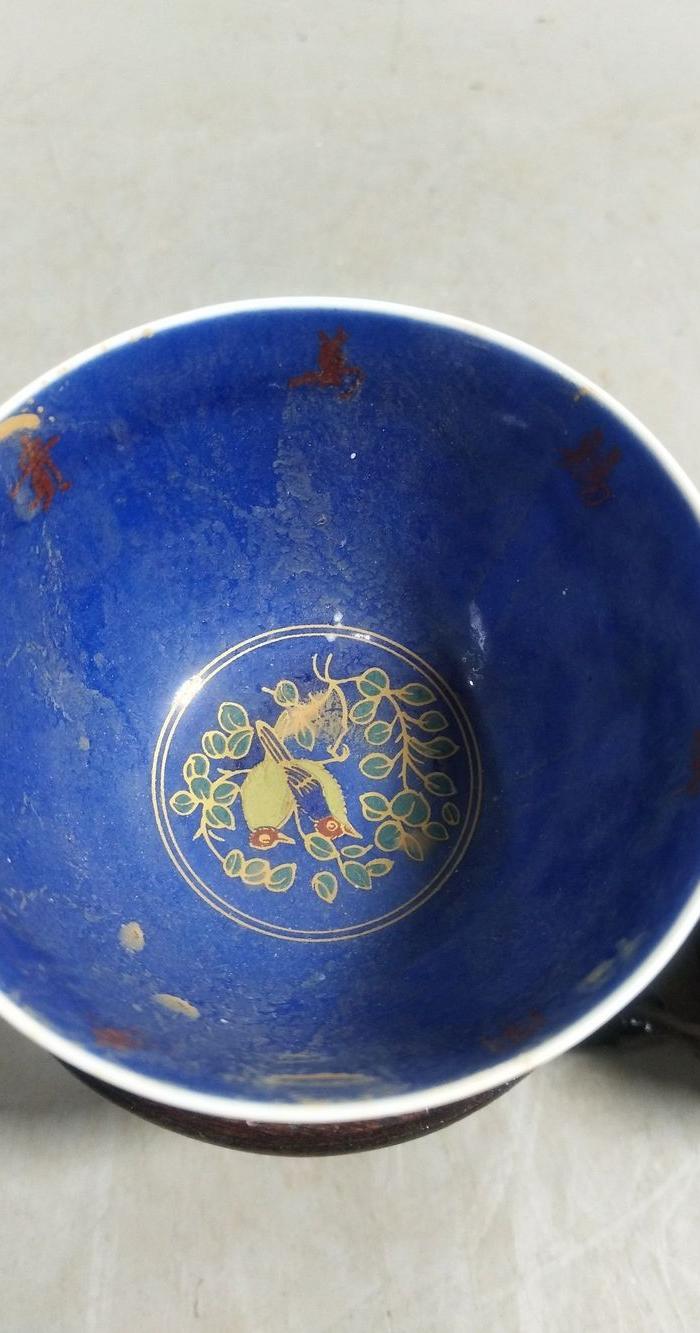 大明成化粉彩鎏金小碗
