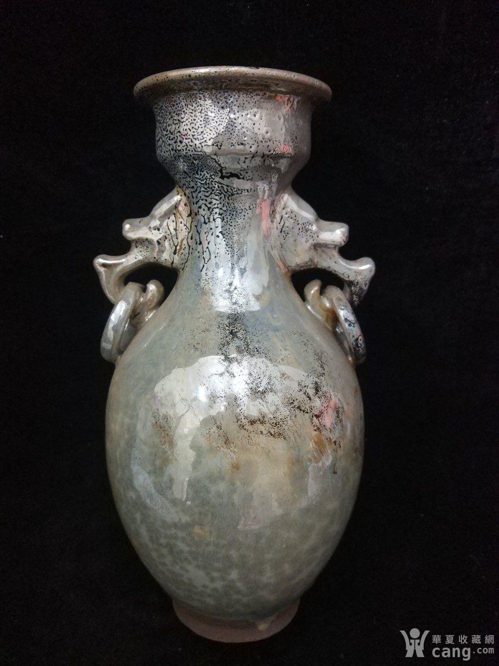 华夏古玩城 瓷器 其它 > s代鎏银双耳花瓶 报价记