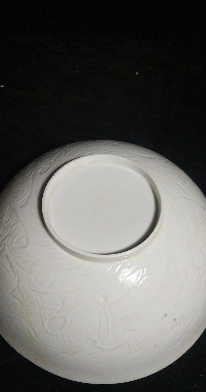 华夏古玩城 瓷器 其它 > 明代永乐年甜白釉雕刻龙纹薄胎碗
