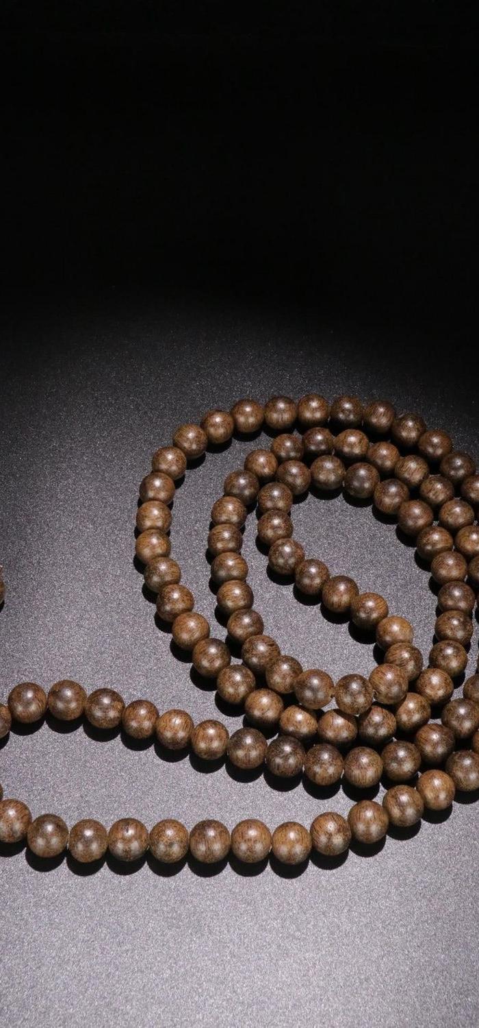 回流 名贵老沉香108颗佛珠