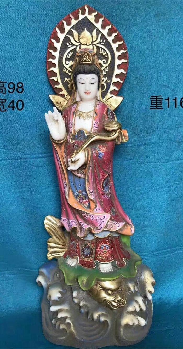 和田玉如意观音菩萨一尊