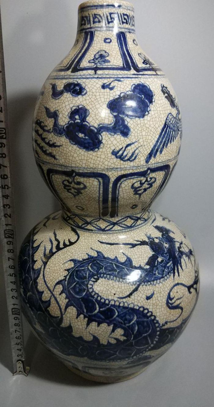 大明宣德时期青花龙纹葫芦瓶_华夏古玩城_华夏收藏网