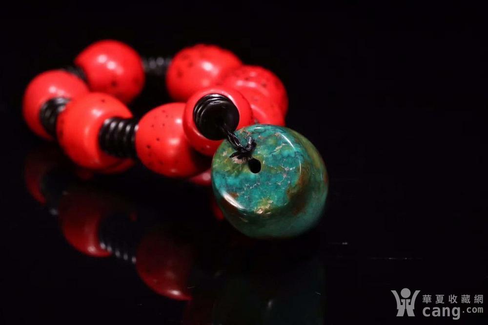 清 藏传雪巴绿松石手串