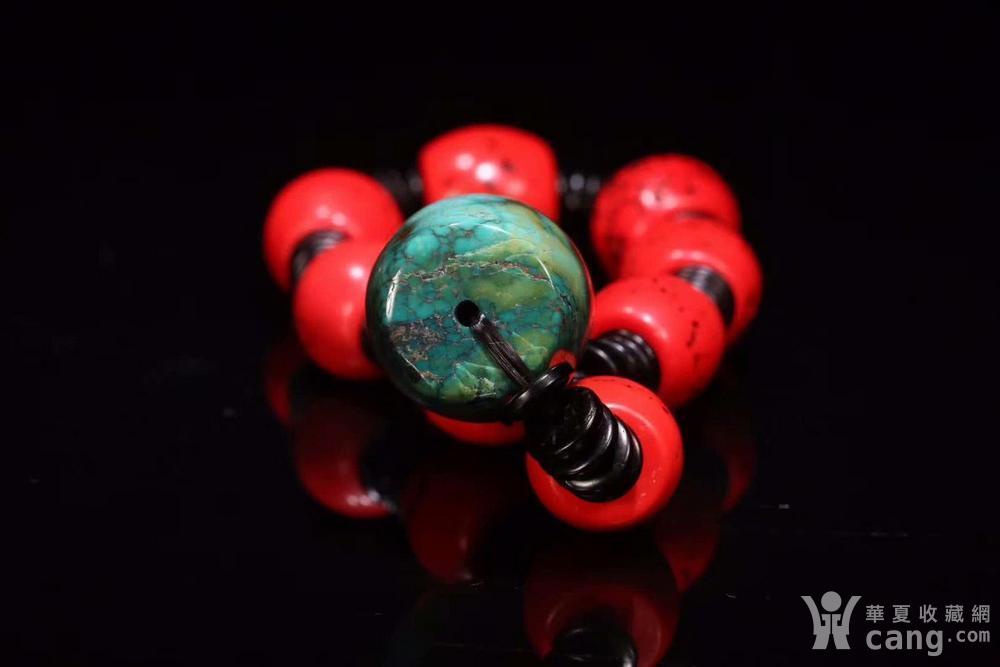 清 藏传雪巴绿松石手串