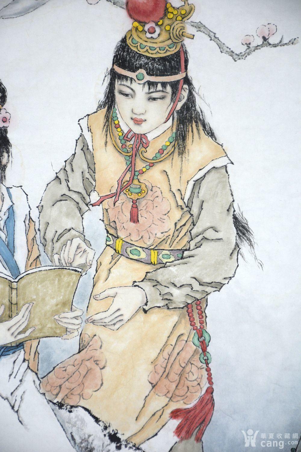 《宝玉黛玉读西厢记》尺寸65x115cm